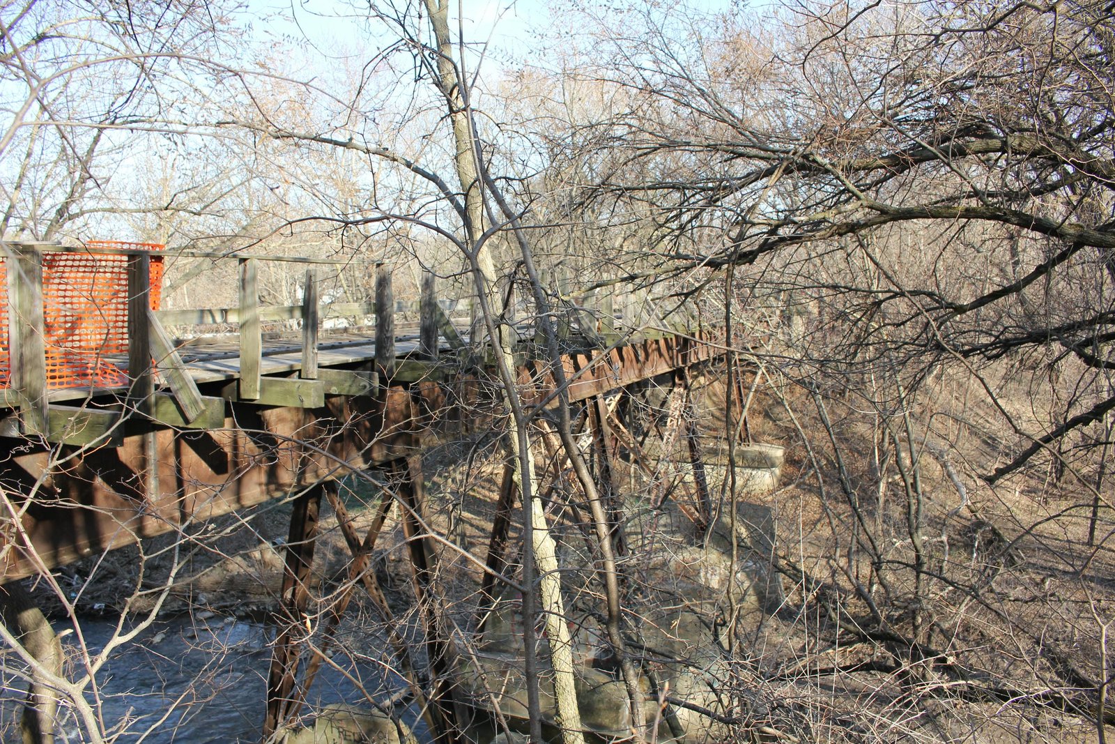 Looking south